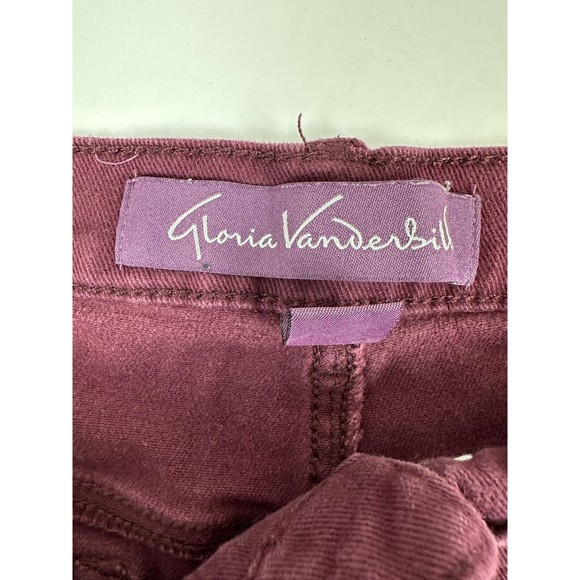Gloria Vanderbilt Jeans Womens Size 14 Medium Burgundy Denim Pants 5 Pocket - Picture 4 of 8